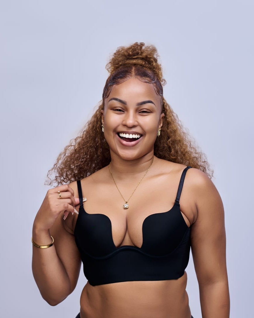 Black Padded Bridal Bra – Wired Support