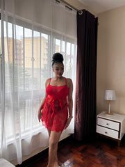 Ruby Lace Babydoll Set