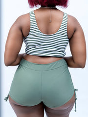 Diani  Green & White Two Piece Swimsuit