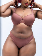 Seamless T-shirt Cocoa bra set
