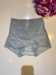 Light Blue Lace High-Waisted Brief Panty