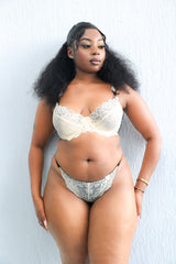 Malkia Ivory Lace Bra Set