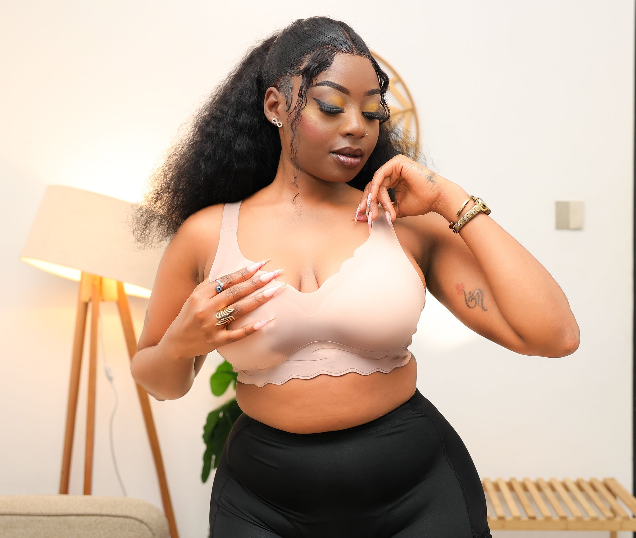 Seamless comfort wireless bra