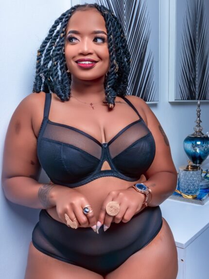 Malkia Mesh Bra Set – Luxury Plus Size Bra for Kenyan Women